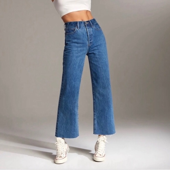 Denim Forum Denim - Aritzia Denim Forum Wide-Leg Farrah Jeans Blue 32